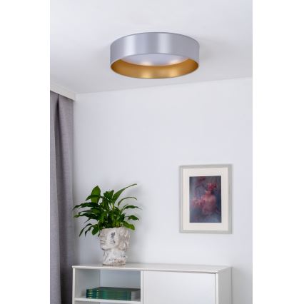Duolla - LED Плафониера ROLLER LED/24W/230V Ø 45 см сребрист/златист