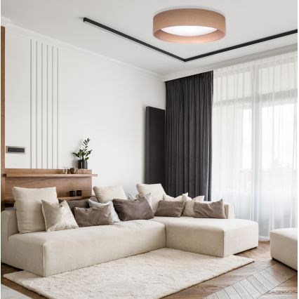 Duolla - LED Плафониера ROLLER LED/24W/230V Ø 45 см светлокафяво