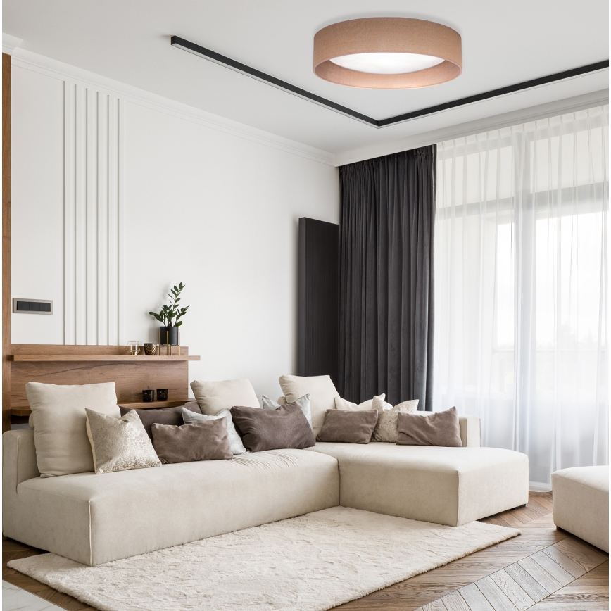 Duolla - LED Плафониера ROLLER LED/24W/230V Ø 45 см светлокафяво