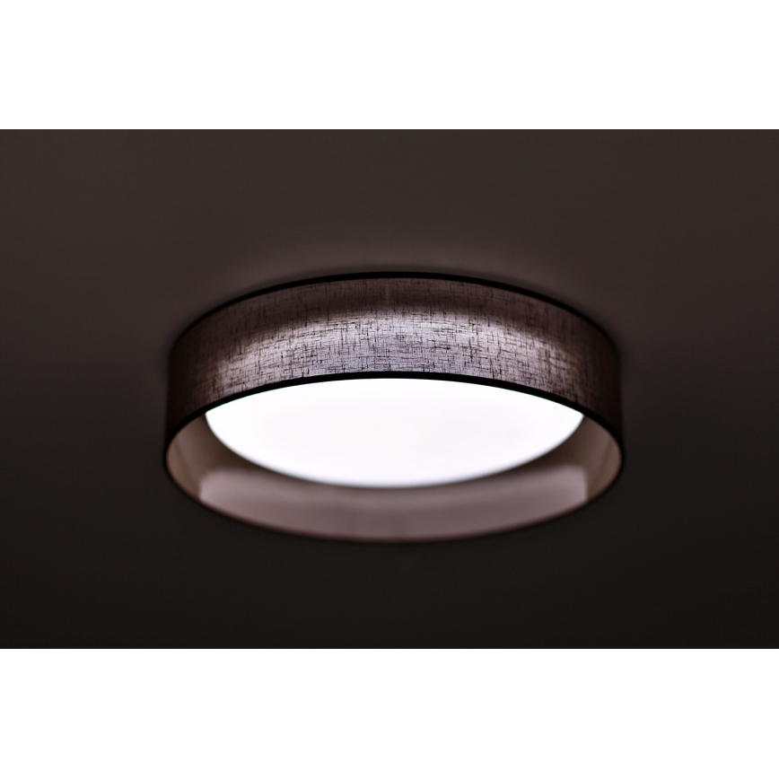 Duolla - LED Плафониера ROLLER LED/24W/230V Ø 45 см тъмнокафяв