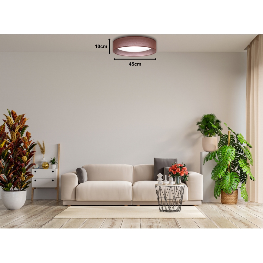Duolla - LED Плафониера ROLLER LED/24W/230V Ø 45 см тъмнокафяв