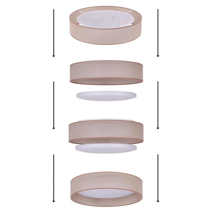Duolla - LED Плафониера ROLLER LED/24W/230V Ø 45 см кремав
