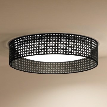 Duolla - LED Плафониера ROLLER RATTAN LED/24W/230V Ø 45 см черен