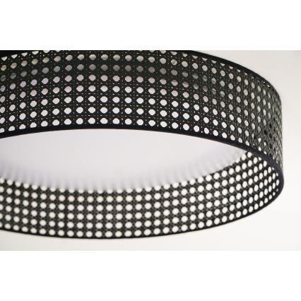 Duolla - LED Плафониера ROLLER RATTAN LED/24W/230V Ø 45 см черен