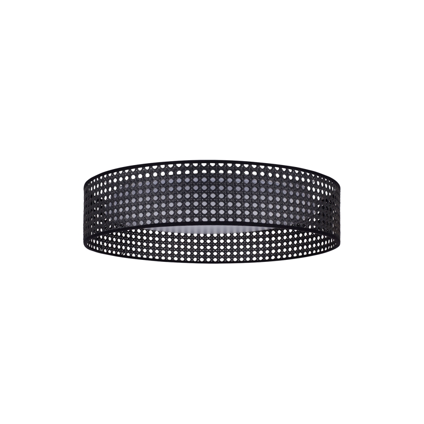 Duolla - LED Плафониера ROLLER RATTAN LED/24W/230V Ø 45 см черен