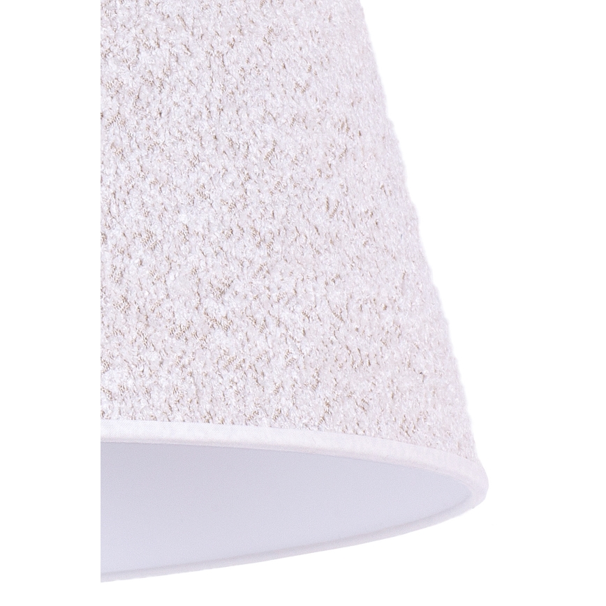 Duolla - Настолна лампа BOUCLE 1xE27/15W/230V Ø 28 см бял/дърво