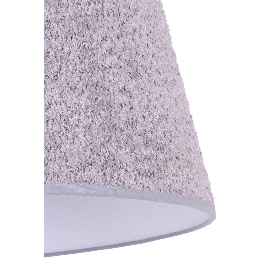 Duolla - Настолна лампа BOUCLE 1xE27/15W/230V Ø 28 см сив/дърво