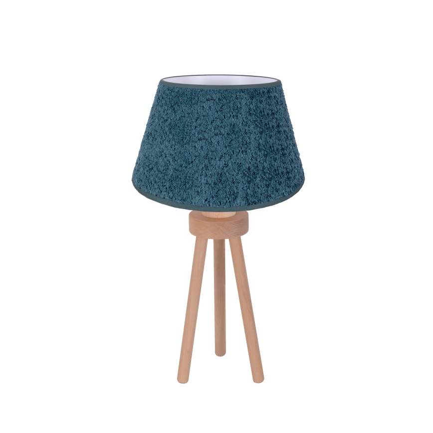Duolla - Настолна лампа BOUCLE 1xE27/15W/230V Ø 28 см тюркоаз/дърво