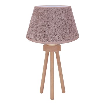 Duolla - Настолна лампа BOUCLE 1xE27/15W/230V Ø 28 см кафяв/дърво
