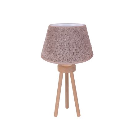Duolla - Настолна лампа BOUCLE 1xE27/15W/230V Ø 28 см кафяв/дърво