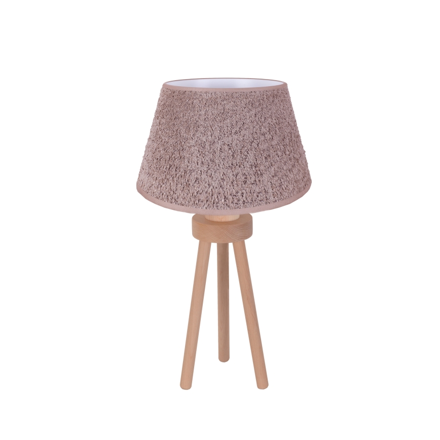 Duolla - Настолна лампа BOUCLE 1xE27/15W/230V Ø 28 см кафяв/дърво