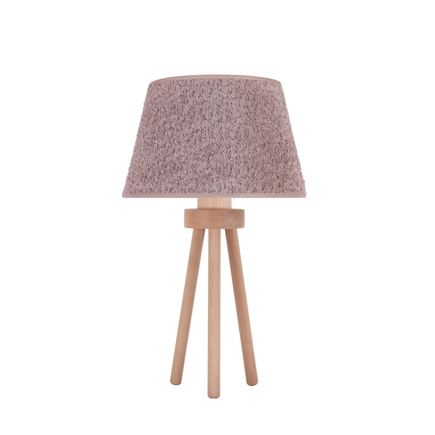 Duolla - Настолна лампа BOUCLE 1xE27/15W/230V Ø 28 см кафяв/дърво