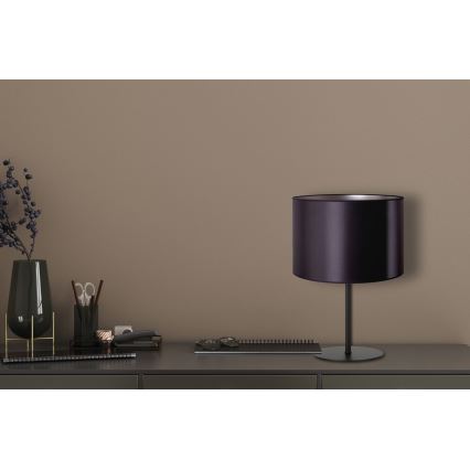Duolla - Настолна лампа CANNES 1xE14/15W/230V Ø 20 см  черен/сребрист
