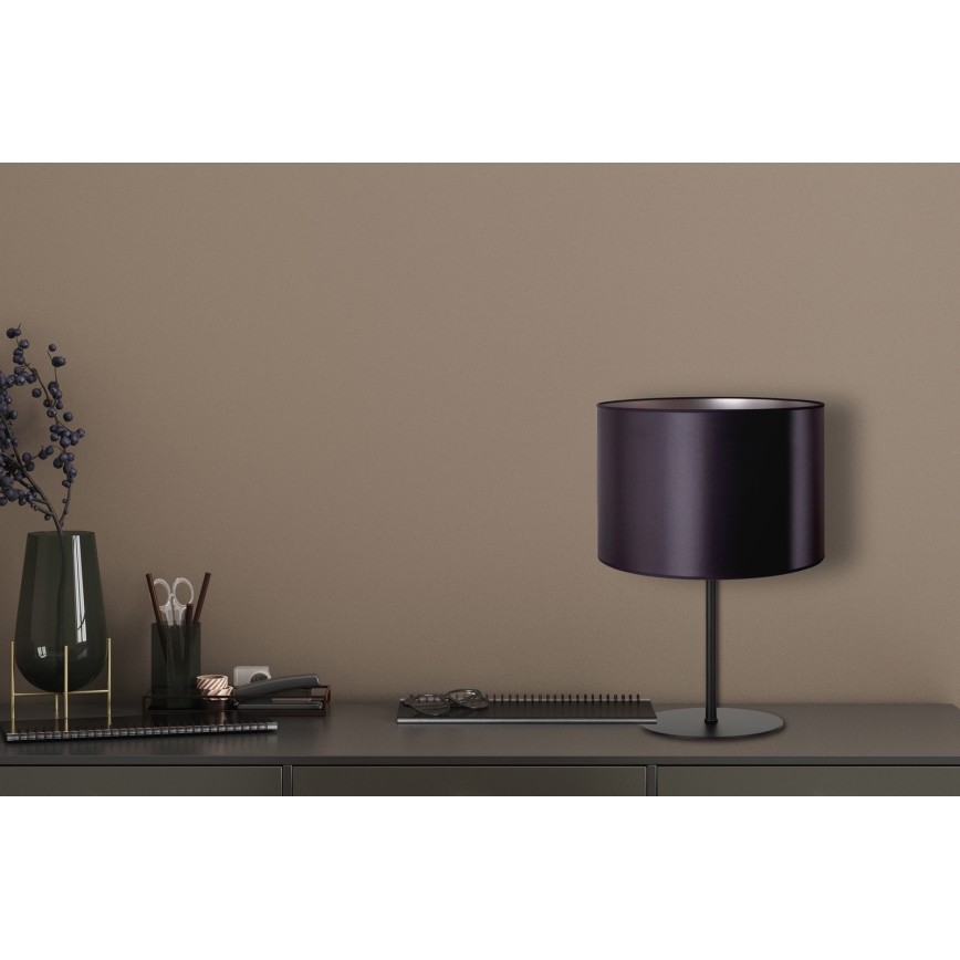 Duolla - Настолна лампа CANNES 1xE14/15W/230V Ø 20 см  черен/сребрист