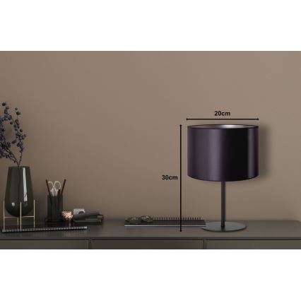 Duolla - Настолна лампа CANNES 1xE14/15W/230V Ø 20 см  черен/сребрист