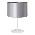 Duolla - Настолна лампа CANNES 1xE14/15W/230V Ø 20 см сребрист/бял