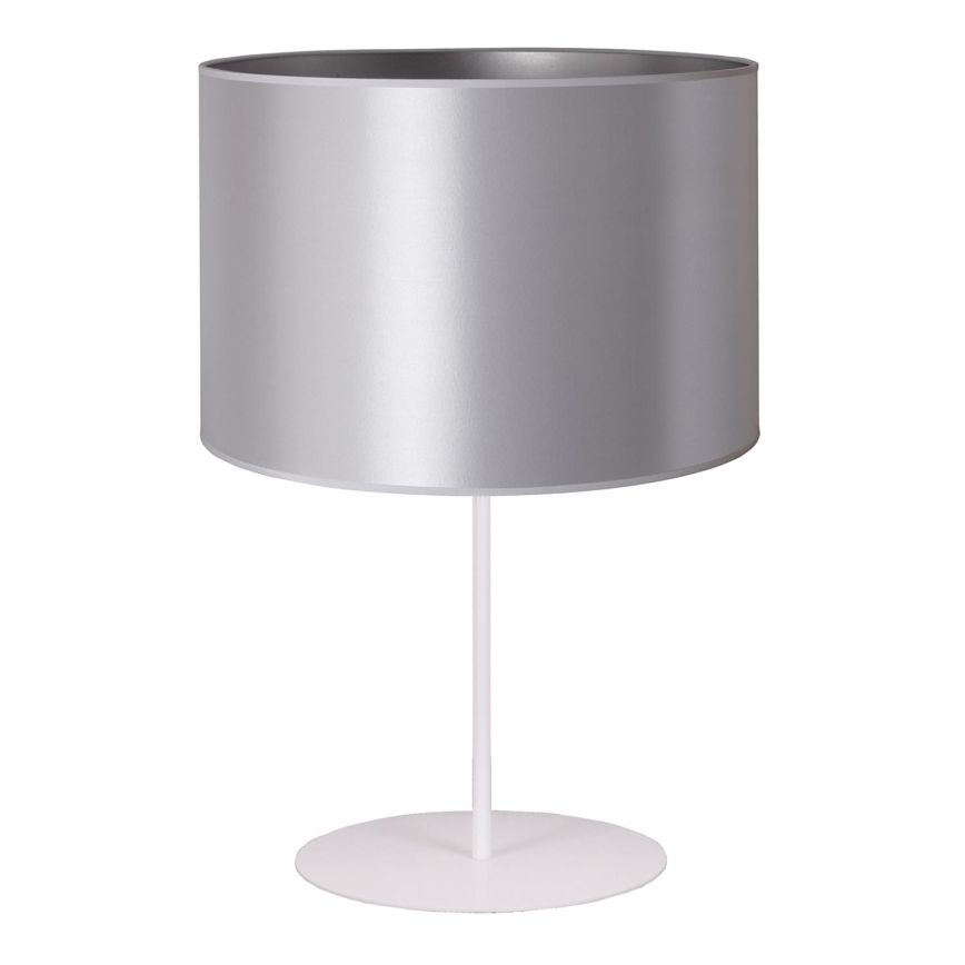 Duolla - Настолна лампа CANNES 1xE14/15W/230V Ø 20 см сребрист/бял