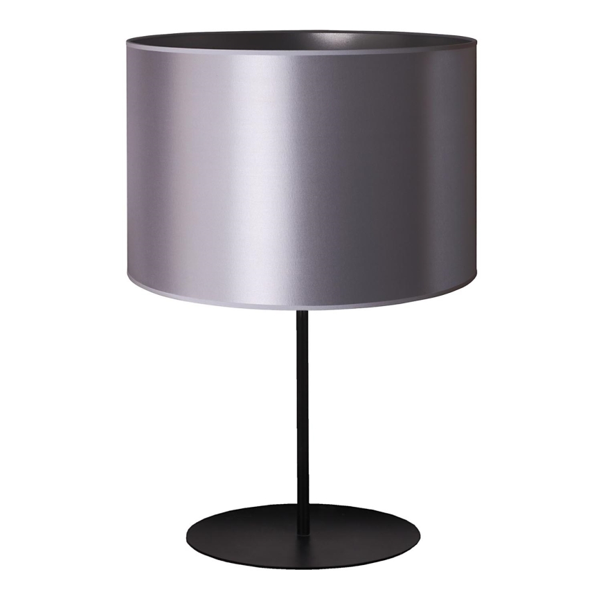 Duolla - Настолна лампа CANNES 1xE14/15W/230V Ø 20 см сребрист/черен