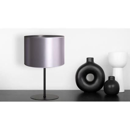 Duolla - Настолна лампа CANNES 1xE14/15W/230V Ø 20 см сребрист/черен