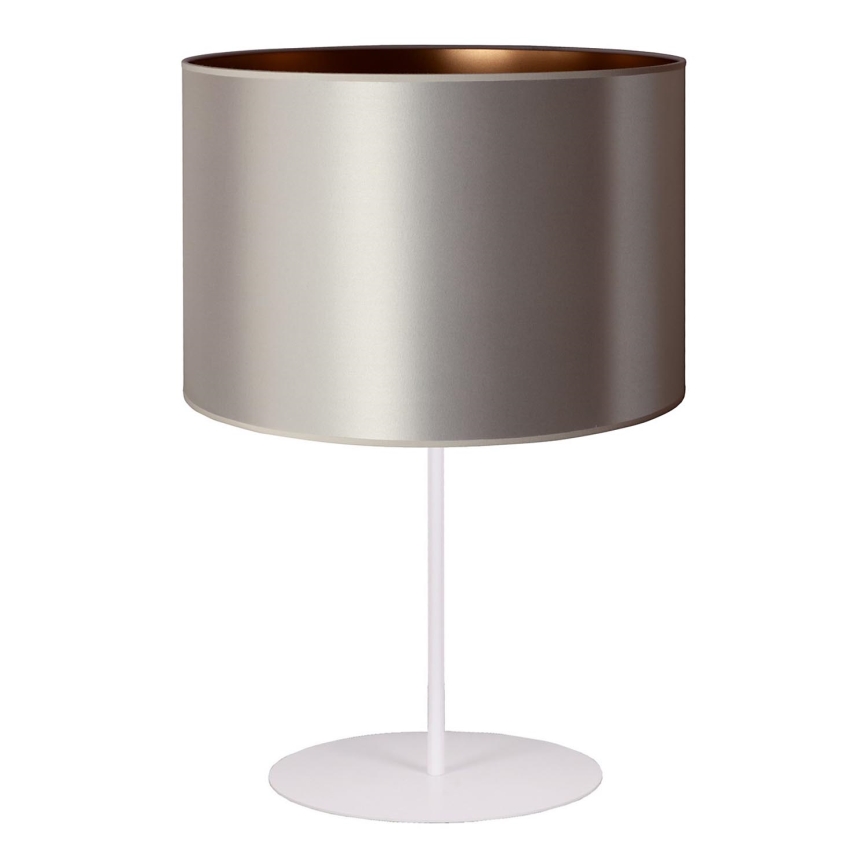 Duolla - Настолна лампа CANNES 1xE14/15W/230V Ø 20 см сребрист/меден/бял