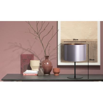 Duolla - Настолна лампа CANNES 1xE14/15W/230V Ø 20 см сребрист/меден/черен