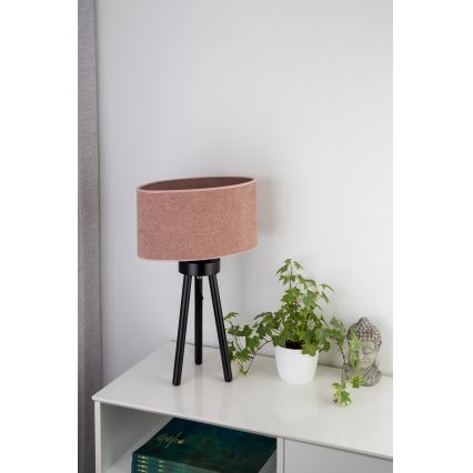 Duolla - Настолна лампа OVAL 1xE27/15W/230V Ø 30 см розов