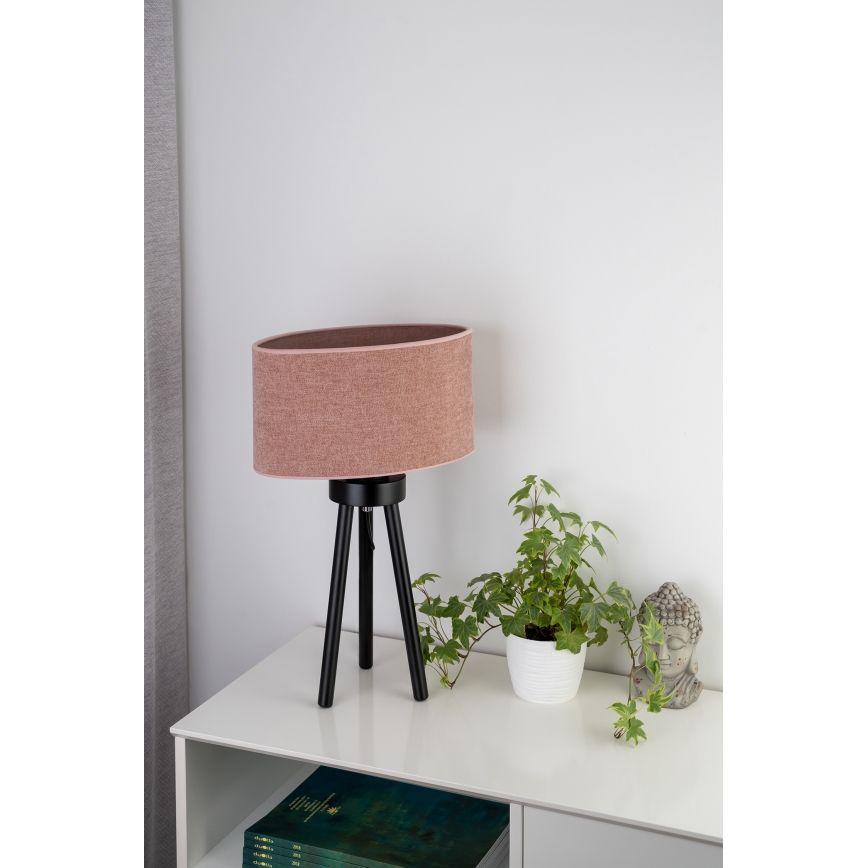 Duolla - Настолна лампа OVAL 1xE27/15W/230V Ø 30 см розов