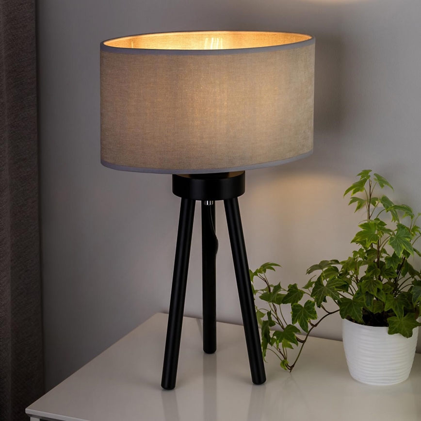 Duolla - Настолна лампа OVAL 1xE27/15W/230V Ø 30 см сив