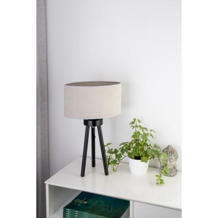 Duolla - Настолна лампа OVAL 1xE27/15W/230V Ø 30 см сив