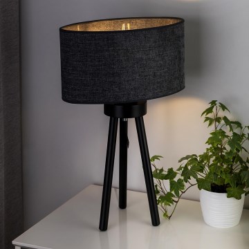 Duolla - Настолна лампа OVAL 1xE27/15W/230V Ø 30 см сив