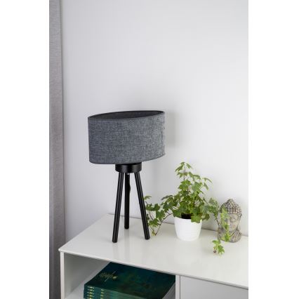 Duolla - Настолна лампа OVAL 1xE27/15W/230V Ø 30 см сив