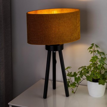 Duolla - Настолна лампа OVAL 1xE27/15W/230V Ø 30 см кафяв