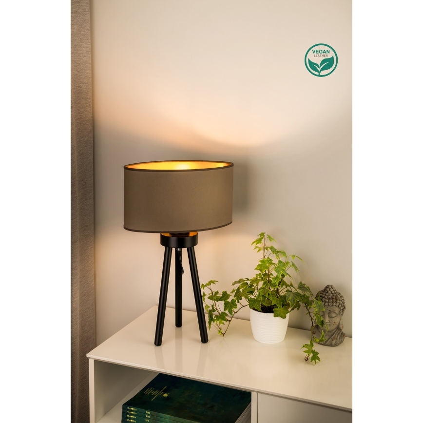 Duolla - Настолна лампа OVAL VEGAN 1xE27/15W/230V Ø 30 см бежов