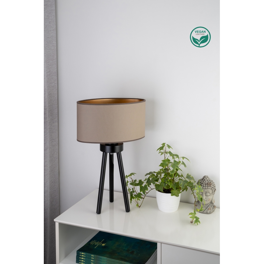 Duolla - Настолна лампа OVAL VEGAN 1xE27/15W/230V Ø 30 см бежов