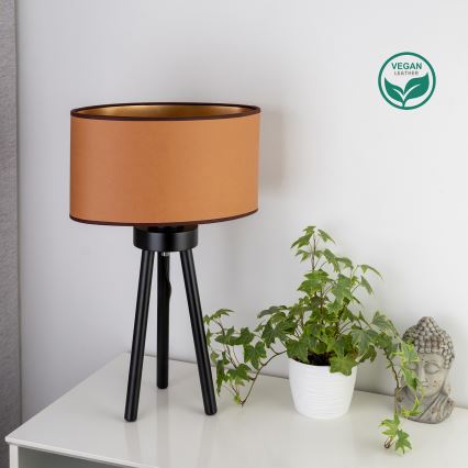 Duolla - Настолна лампа OVAL VEGAN 1xE27/15W/230V Ø 30 см кафяв