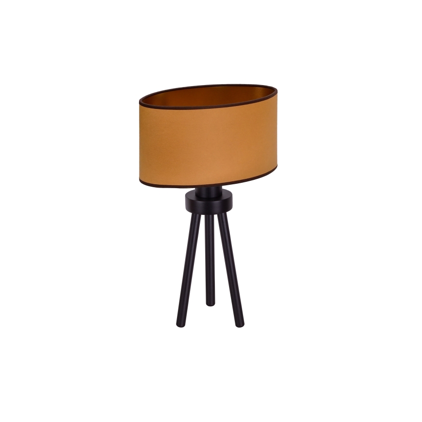 Duolla - Настолна лампа OVAL VEGAN 1xE27/15W/230V Ø 30 см кафяв