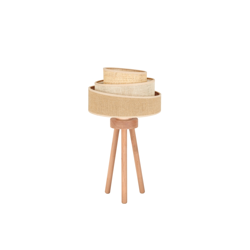 Duolla - Настолна лампа YUTE TRIO 1xE27/15W/230V Ø 25 см кафяв/сив/бежов