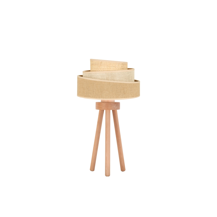 Duolla - Настолна лампа YUTE TRIO 1xE27/15W/230V Ø 25 см кафяв/сив/бежов