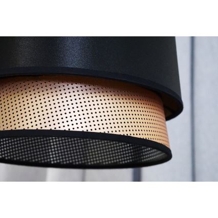 Duolla - Пендел BELL SHINY 1xE27/15W/230V Ø 25 см черен/меден