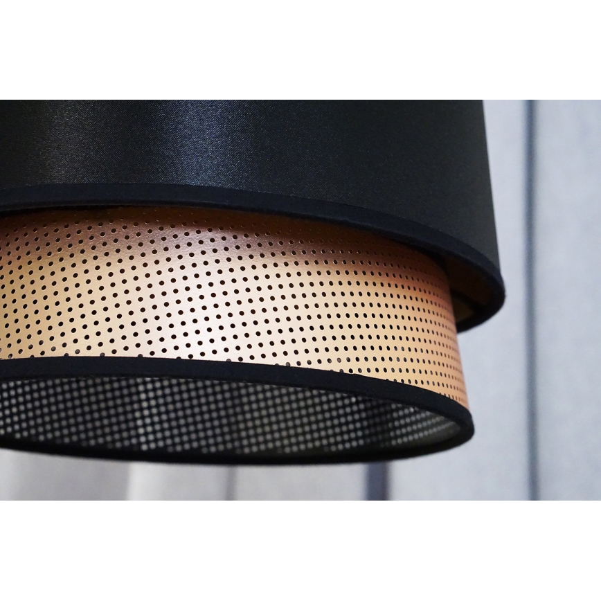 Duolla - Пендел BELL SHINY 1xE27/15W/230V Ø 25 см черен/меден