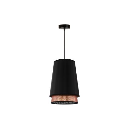 Duolla - Пендел BELL SHINY 1xE27/15W/230V Ø 25 см черен/меден