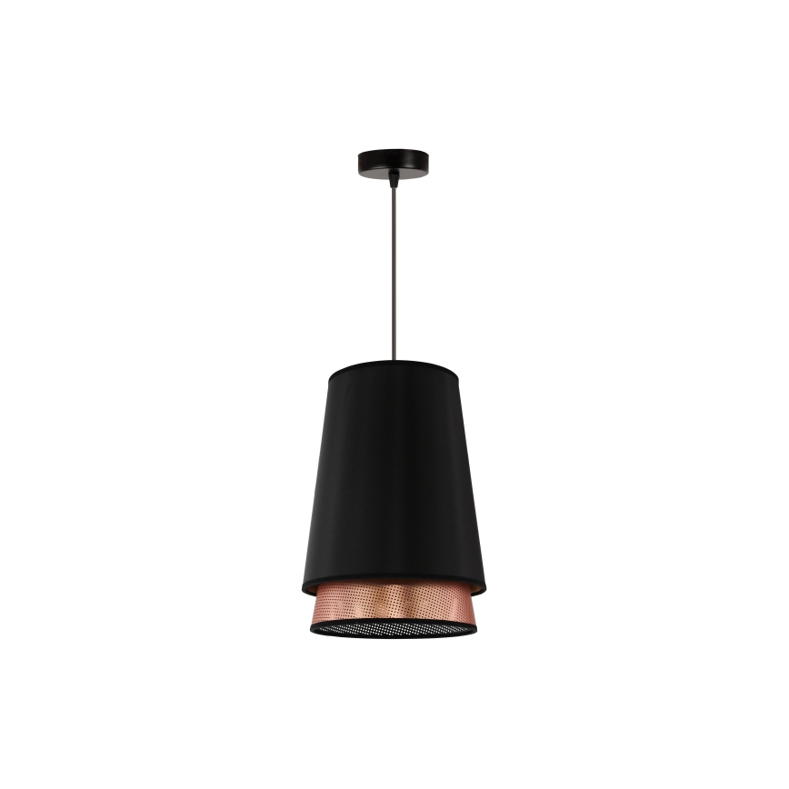 Duolla - Пендел BELL SHINY 1xE27/15W/230V Ø 25 см черен/меден