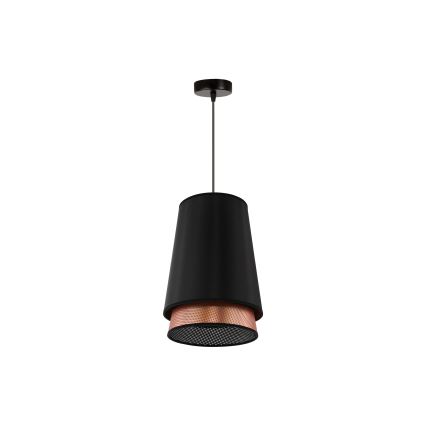 Duolla - Пендел BELL SHINY 1xE27/15W/230V Ø 25 см черен/меден