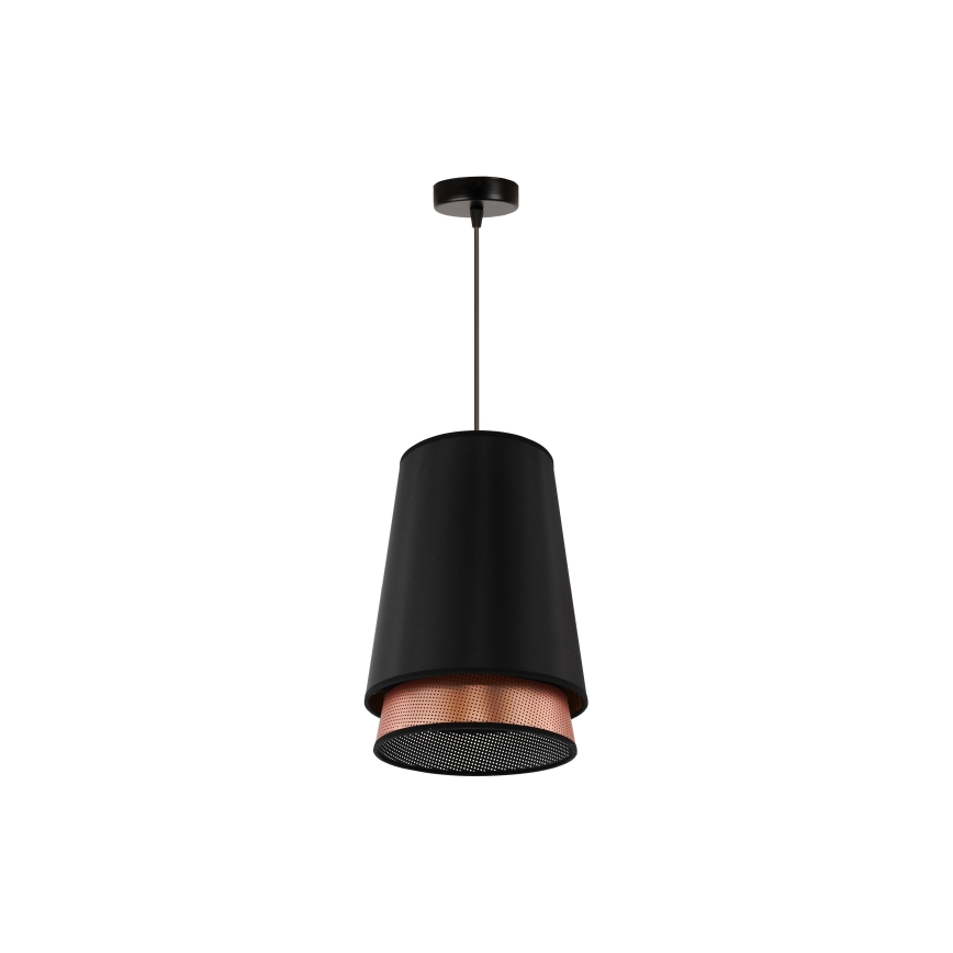 Duolla - Пендел BELL SHINY 1xE27/15W/230V Ø 25 см черен/меден