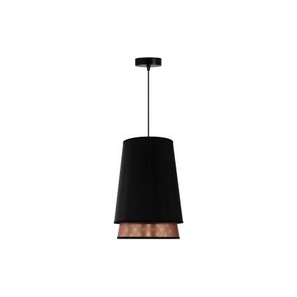 Duolla - Пендел BELL SHINY 1xE27/15W/230V Ø 25 см черен/меден