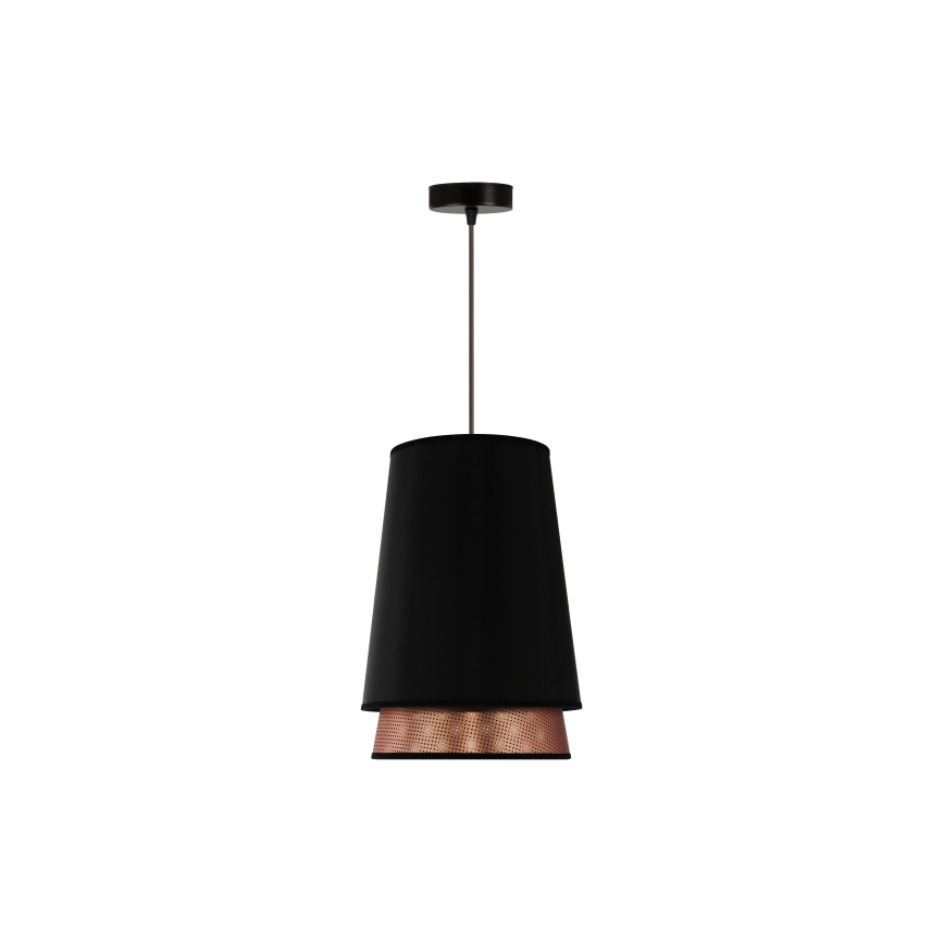 Duolla - Пендел BELL SHINY 1xE27/15W/230V Ø 25 см черен/меден