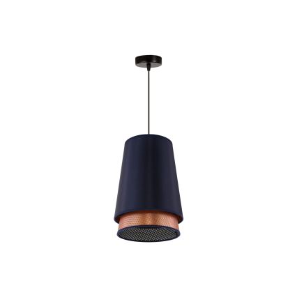Duolla - Пендел BELL SHINY 1xE27/15W/230V Ø 25 см син/меден