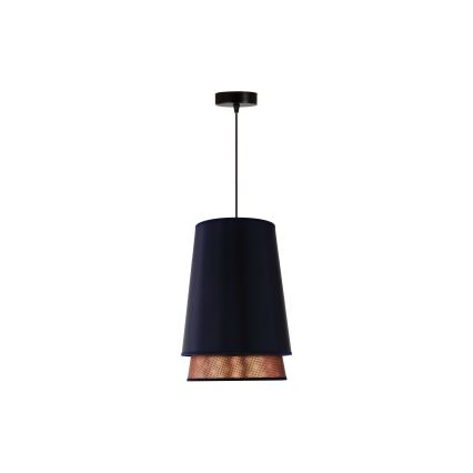 Duolla - Пендел BELL SHINY 1xE27/15W/230V Ø 25 см син/меден