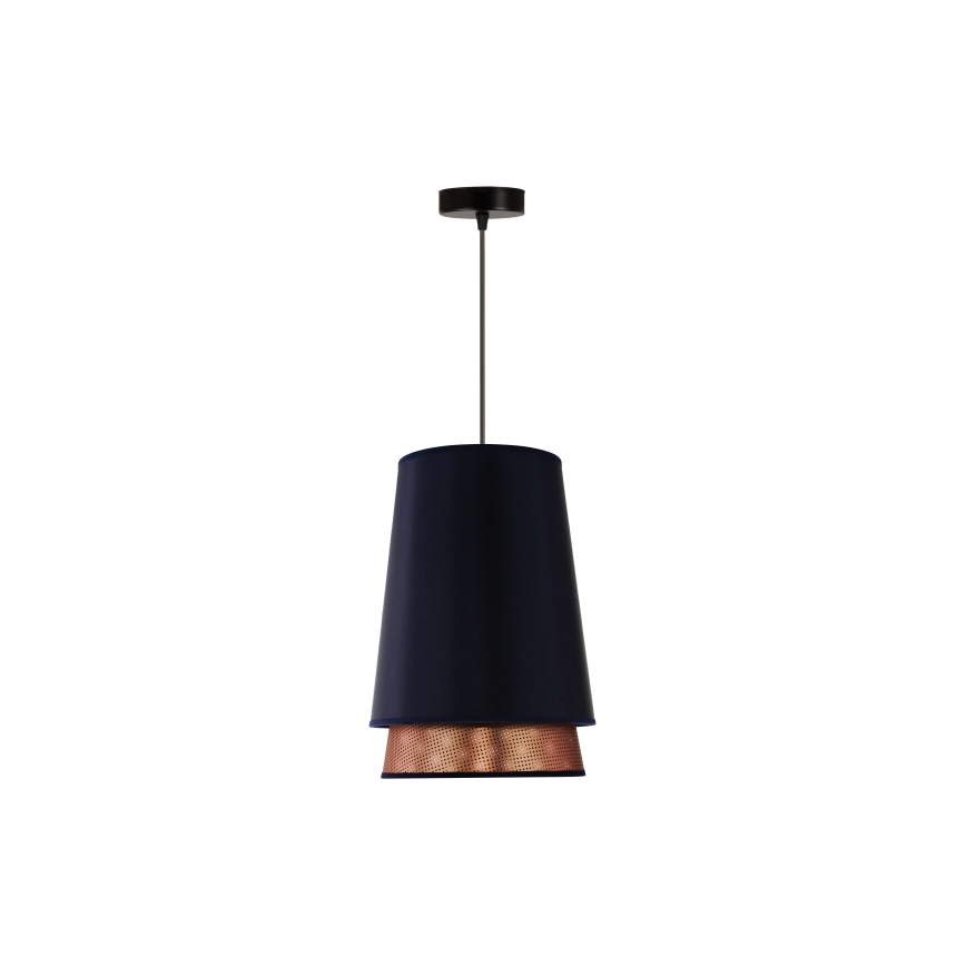 Duolla - Пендел BELL SHINY 1xE27/15W/230V Ø 25 см син/меден