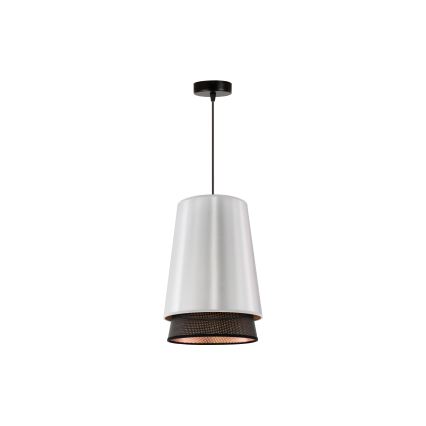 Duolla - Пендел BELL SHINY 1xE27/15W/230V Ø 25 см сребрист/черен